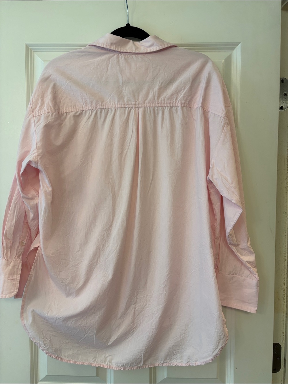 Maeve Anthropologie Bennet Light Pink Oversized Button-Down Shirt - Picture 5 of 6